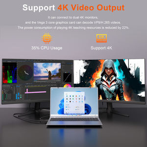 Ordinateur portable professionnel 8 Go de RAM 256 Go SSD+HDD Windows 10 Intel Écran IPS 144 Hz Prise US pour usage domestique, professionnel et de bureau - Product Image 6