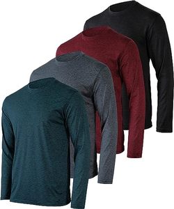Men's Dry-Fit Moisture <b>Wicking</b> Performance Long Sleeve <b>T</b>-<b>Shirt</b> Direct From Factory - Product Image 2