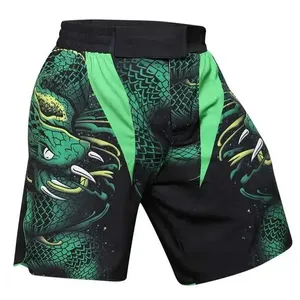 กางเกง MMA แบบสั่งทำพิเศษสำหรับผู้ชาย แห้งเร็ว สำหรับการต่อสู้แบบกราปลิง พิมพ์ลายแบบซับลิเมชั่น ลายเรียบ กระชับรูปร่าง สำหรับศิลปะการต่อสู้ - Product Image 2