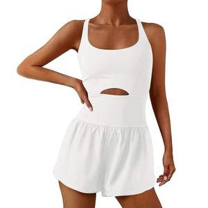 2025 entrenamiento sin costuras gimnasio mamelucos Sexy Racerback Control de barriga sujetador acolchado cómodo correr Yoga sólido flaco - Product Image 1