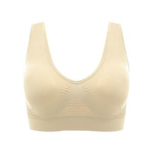 QHP Sujetador inalámbrico de verano Permeable al aire Refrigeración Gimnasio Fitness Deporte Tops Transpirable para Yoga y correr - Product Image 2