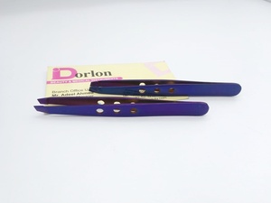 Pinzas de cejas de plasma azul puntiagudas inclinadas a precio al por mayor para depilación encarnada pinzas de cejas con logotipo personalizado - Product Image 5