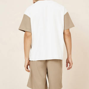 Último diseño moda desgaste impresión verano camiseta conjuntos cortos Casual Color sólido hombres camiseta conjuntos cortos - Product Image 3