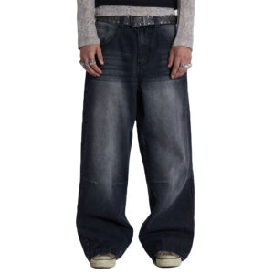 Top Qualité Denim Pantalon Grande Taille Style Décontracté Doux Confortable Tricoté Armure Personnalités À La Mode Denim Pantalon pour Hommes - Product Image 1