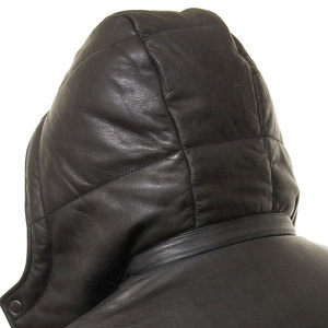 Men's Cow Skin Leather Puffer Jacket Warm Thick Winter Outerwear Fashion Streetwear Insulated Cowhide <b>Padding</b> Coat for Men - Product Image 6