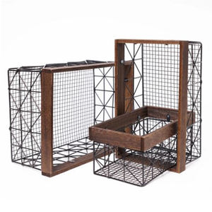 Canasta de Alambre Metálico en Oferta, Canasta de Malla de Alambre de Hierro, Canasta de Alambre Metálico Redonda Nueva Chapada en Oro con Asa - Product Image 6