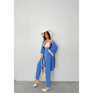 Conjunto de Kimono Azul ARM con Bikinis y Ropa de Playa con Flecos - Product Image 1