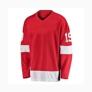 Maillot de hockey sur glace personnalisé en gros à faible MOQ pour hommes et femmes, vêtements de hockey pour adultes, 100 % polyester, impression numérique, tissu 180 g, OEM - Product Image 1