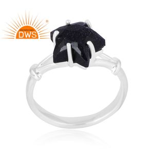 Dernière vente 925 argent Sterling naturel soleils pierre bleu pierre précieuse bague bijoux personnalisés pour les femmes cadeau pour elle - Product Image 1