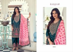 Costume traditionnel indien ethnique Salwar Kameez pour femme avec véritable broderie Chinon et impression numérique Dupatta Present Style - Product Image 4