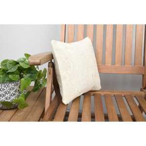 Oreiller en laine beige Design rustique 12x12 pouces Kilim turc Patchwork luxe Vintage motif moelleux Portable pour literie utilisation au sol - Product Image 2