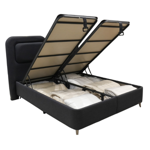 Ensemble de tête de lit rembourrée personnalisable et confortable avec base de rangement, durable, à levage assisté, prêt à l'exportation en gros, Navy Club B2B Eco Bedroom - Product Image 3