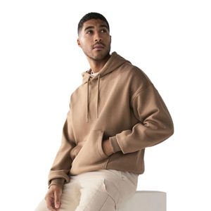 Sudadera con Capucha Unisex de Color Beige Marrón al por Mayor, Sudadera con Capucha de Forro Polar Suave para Invierno, Estilo Casual Holgado para Uso Diario - Product Image 4