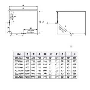 ห้องอาบน้ำแบบมีบานพับคู่ สีดำ ขนาด 120x80 ซม. พร้อมกระจกนิรภัยหนา 6 มม. ชุดอุปกรณ์ห้องน้ำ - Product Image 6