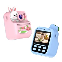 Cámara Infantil de Doble Lente con Pantalla IPS de 2.4" y Material ABS, Grabadora de Video 1080P, Función de Impresión Térmica