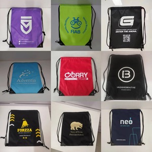 Nylon Drawstring <b>Backpack</b> Custom Your Logo For A <b>Promotional</b> Give Away Outdoor Sports Polyester Bags Wholesales - Product Image 6