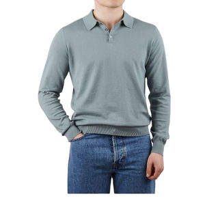 Polos a granel de alta calidad, camisetas de manga larga de Color de contraste de tela, camisetas para hombres hechas a medida - Product Image 6