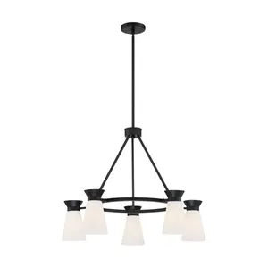 โคมไฟระย้าในร่ม LED สีดำคุณภาพสูงรูปทรงที่สง่างามสำหรับตกแต่งวิลล่า - Product Image 1