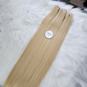 มัดผมมนุษย์สีบลอนด์ผมตรงแบบคู่และมัดผมด้วยลูกไม้ดิบจากเวียดนาม - Product Image 1