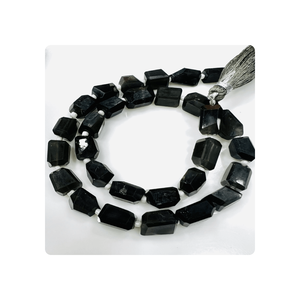 Nueva llegada 100% cuentas de cuarzo facetadas espinales negras naturales a granel 12x16mm-14 pulgadas hebra para la fabricación de joyas de calidad superior - Product Image 4