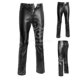 Ropa de calle Diseña tu propia fábrica, pantalones de cuero para mujer, recién llegados, servicio OEM, pantalones de cuero de moda únicos para hombre - Product Image 5