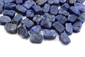 พลอยโซดาไลต์แท้10ชิ้นขนาด14-16มม. หินธรรมชาติคุณภาพดีเยี่ยมไม่มีการเจาะสำหรับทำเครื่องประดับหินหลวม - Product Image 4