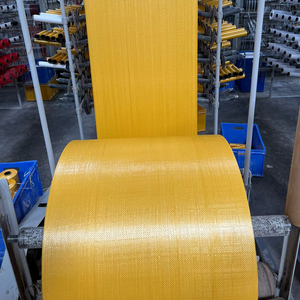บรรจุภัณฑ์พลาสติกถุงสีเหลืองทองและม้วนผ้า PP ทอ50กก. ม้วนผ้าทอ PP 50lb ถุงที่มีคุณภาพสูง - Product Image 1