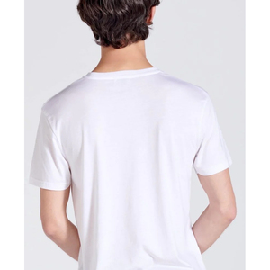 Private Label OEM Slim Fit <b>Plain</b> <b>White</b> V Neck T Shirt Side Seamed Custom Printing 100% Cotton Unisex <b>Tee</b> - Product Image 1