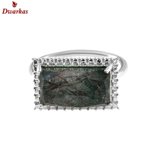 Bagues classiques à la mode en argent sterling 925 bague en pierres précieuses prehnite naturelle pour les femmes cadeau bijoux stock prêt - Product Image 3