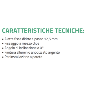 Sistema HVAC Residencial Tecnosystemi con Salida de Aire Lineal, Marco de Aluminio Anodizado y Aleta Fija Recta - Product Image 3