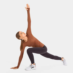 Conjunto Deportivo Unisex de Yoga 2026, Top Corto de Manga Corta con Logotipo Bordado, Jersey sin Costuras, Ropa de Gimnasio de Compresión, Última Tendencia - Product Image 6