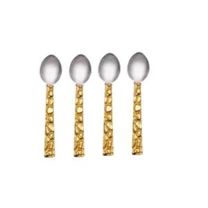 Ensemble de couverts en acier inoxydable avec poignée en laiton de couleur or parfait pour la table de restaurant et la vaisselle domestique - Product Image 1