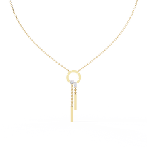 Collar de Oro de 18K con Diamantes Cultivados en Laboratorio para Mujer, Hermosa Pieza de Joyería - Product Image 1