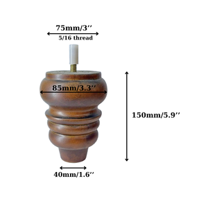 Commande personnalisée OEM pieds en bois de style antique solide lit salle à manger cuisine salon maison bureau chambre atelier extérieur appartement - Product Image 5