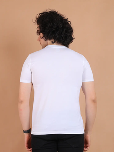 เสื้อยืดคอกลมแขนสั้นสำหรับผู้ชายทำจากผ้าฝ้าย100% สวมใส่สบายสวมใส่ในชีวิตประจำวัน - Product Image 6