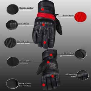 Leather Motorbike Gloves Protective <b>Motorcycle</b> Carbon Shell Hard Knuckle Hard Knuckle Touch Screen Gloves - Product Image 2