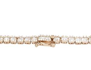 Unique Multi <b>Cross</b> Tennis <b>Chain</b> in 10K Gold Featuring Round Lab Grown Diamonds Designed as a Bold Hip Hop Necklace Accessory - Product Image 6