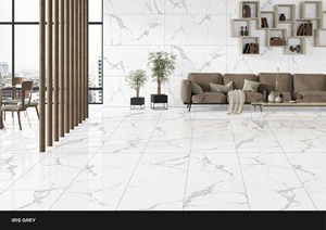 Carreaux en porcelaine polie aspect veines grises 24x48 pouces finition brillante grise iris 600x1200mm Tuile statuario pour chambre et chambre à coucher - Product Image 3