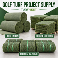 Gazon hybride Turfnest pour terrains de golf, renforcement en herbe naturelle pour les zones de départ, terrains de practice, gazon vert sur mesure en rouleau jusqu'à 4m x 50m