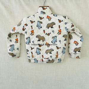Veste matelassée en coton vintage pour enfants faite à la main Jaipuri Veste matelassée en coton vintage à manches longues pour enfants - Product Image 6