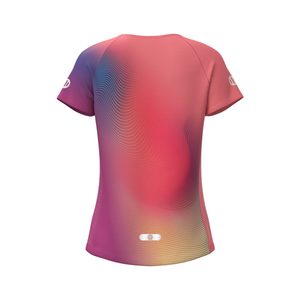 Ladies Lightweight Breathable Fitted Knitted Trail <b>Run</b> T-Shirt with Bow Collar and <b>Animated</b> Logo - Product Image 4