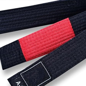 Cinturón BJJ Gi negro personalizado de la mejor calidad con logotipo bordado y nombre 100% algodón cinturones de uniforme de artes marciales Unisex en la mejor venta - Product Image 5