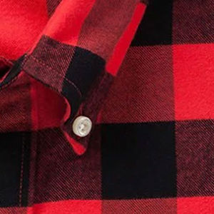 Camisas de Franela para Hombre, Alta Calidad, Invierno, Casual, Verde Claro, a Rayas, con Botones, Corte Regular, Manga Larga, 100% Algodón, Transpirable - Product Image 6