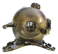 CHk Calvin Handicrafts Casque de plongée sous-marine US Navy Mark V vintage de 18 pouces, reproduction antique, pièce de présentation décorative, finition huile, Halloween