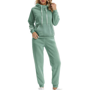 Conjunto Deportivo Personalizado Más Vendido, Traje Deportivo de Dos Piezas para Mujer, Conjunto Deportivo de Algodón 100%, Servicio OEM - Product Image 1