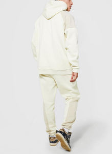 Survêtements d'hiver personnalisés et uniques pour hommes, survêtements de jogging slim en coton uni à imprimé patchwork à la mode - Product Image 3