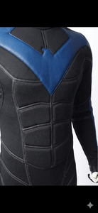 Traje de Superhéroe Azul y Negro Personalizado, Tela Elástica - Product Image 3