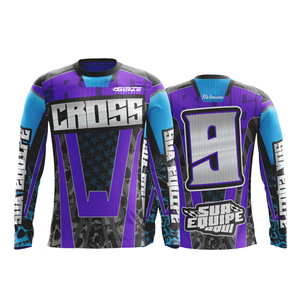 T-shirt à manches longues personnalisé en polyester respirant à séchage rapide, grande taille, streetwear, motard, cyclisme, motocross - Product Image 3