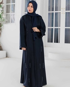 Long Maxi traditionnel musulman arrivée Designer broderie Abaya pour adultes à la main soie Satin matériel taille libre dubaï vêtements - Product Image 2