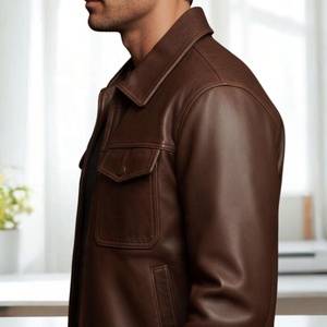 Best Quality Top Model Genuine Leather Men Jackets Most Popular Quality Custom Breathable Men Leather Jacket - Product Image 6